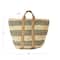 24&#x22; Modern Boho Woven Jute Bag with Waterproof Liner and Contemporary Pattern